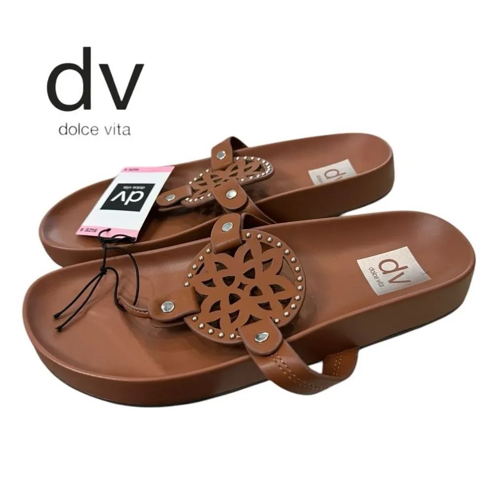 New DV Dolce Vita Women's Tan Pandora Slide Sandals 6